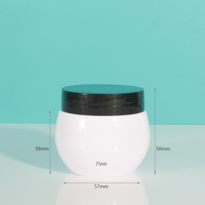 Cosmetic container 80ml face cream jar facial mask jar PET plastic packaging jar