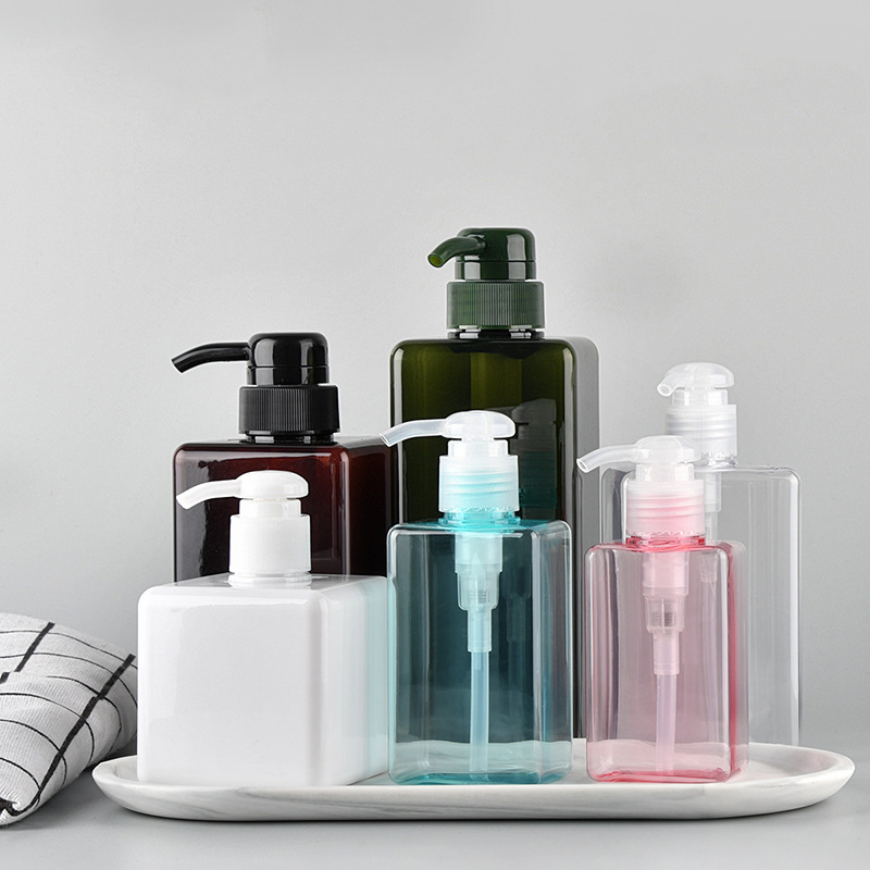 Petg 100ml 250 square lotion bottle skin care product bath gel bottle shampoo lotion bottle travel bottle
