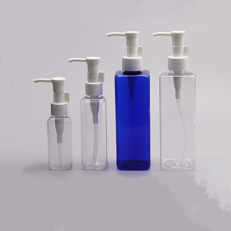 60ml, 100ml, 250ml square bottle makeup remover oil pump bottle