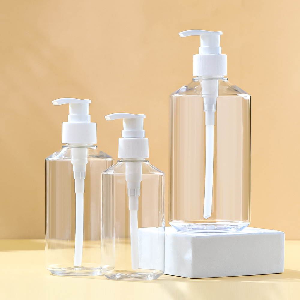 Pet plastic shampoo bottle press shower gel lotion bottle 200/300/500ml hand sanitizer bottle