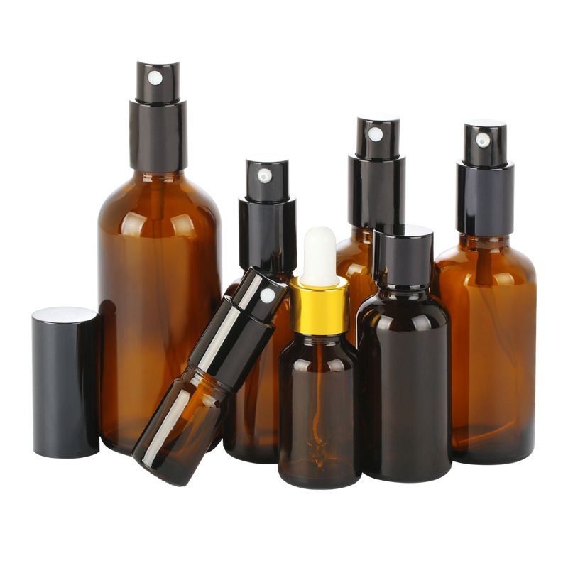 10ml 30ml 50ml Amber glass essential oil bottle