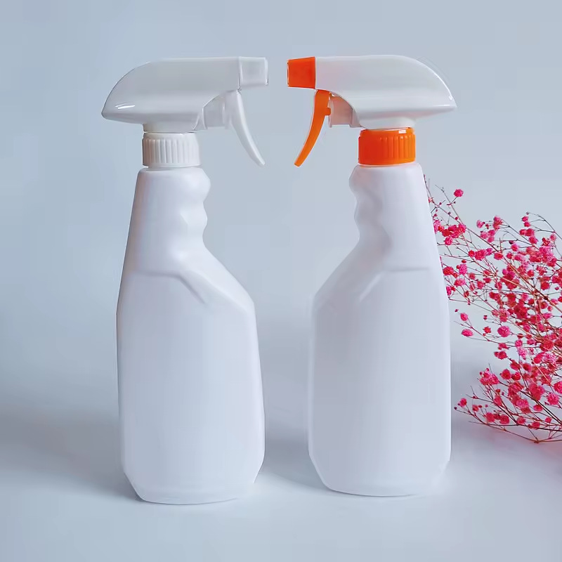 Factory sales 500ml PET plastic trigger spray bottle household kitchen cleaning detergent bottle
